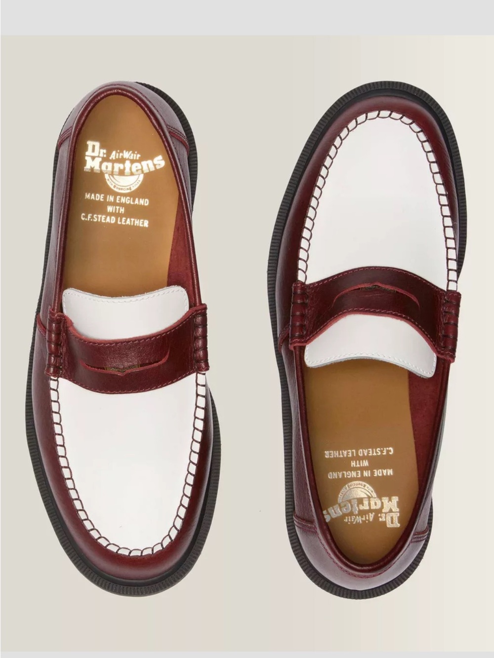 Dr. Martens Made In England Penton Two-Tone Leather Loafers Women’s size 9 NEW!!